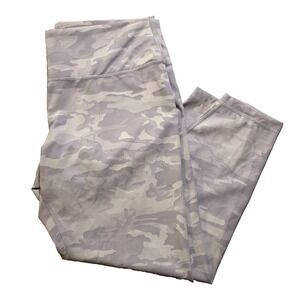 Lululemon Woman's Wunder Under gray camo high rise leggings Size 18 NWOT